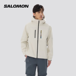 萨洛蒙 男款 城市轻户外舒适透气防水潮流茄克衫 GREPON GTX SHELL JKT 奶油白 C30598