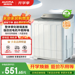 澳柯玛 12kg公斤半自动老式双缸双桶洗衣机  一级能效宿舍家用大容量京东自营AP120F01SP