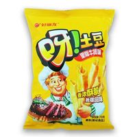 好丽友 一口酥脆 呀！土豆 薯条 里脊牛排味 70g 好吃不腻