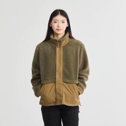 山之道 隐者山之道三夫户外徒步登山抓绒棉服3M新雪丽棉服防风保暖 棕褐色 S