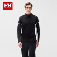 HELLY HANSEN 美利奴羊毛保暖半拉链套头衫 黑色 XL