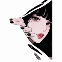 驰雅达 眼神杀少女汽车贴纸原创二次元动漫车身窗装饰贴防水个性创意贴膜