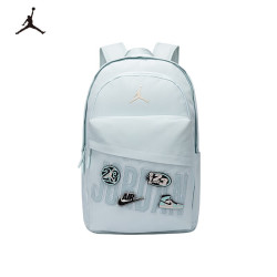 NIKE Jordan儿童双肩包大学生书包 NikeAJ可粘可撕DIY徽章背包电脑包