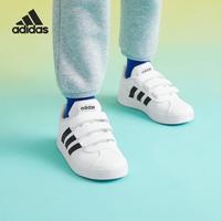 adidas 童鞋春秋低帮板鞋中大童魔术贴休闲鞋运动鞋