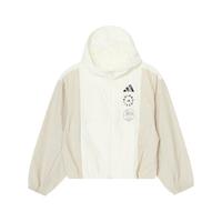 adidas 春秋季男中大童舒适透气休闲宽松连帽夹克外套