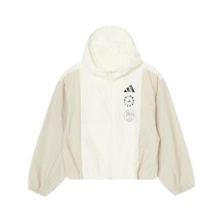 adidas 春秋季男中大童舒适透气休闲宽松连帽夹克外套