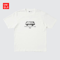 优衣库 TOYOTA UT/短袖T恤男装女装485741 00 白色 L