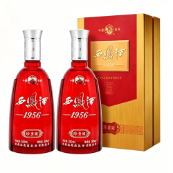 西凤酒 1956珍贵版 52度凤香型白酒 500mL 2瓶 礼盒装