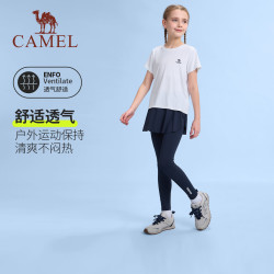骆驼 女童运动套装夏季速干上衣长裤透气休闲两件套