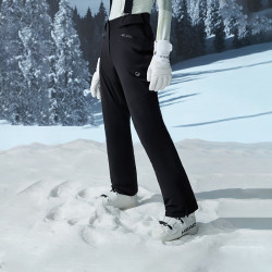 HALTI 哈尔迪双板滑雪裤女白色P棉防雪防水滑雪裤HKPDP210026S 陨石黑 L 170