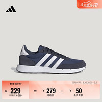 adidas RUN 60s 2.0复古休闲舒适跑步鞋男女阿迪达斯轻运动 牛仔蓝/白 42.5