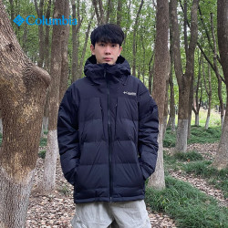 Columbia 羽绒服男秋冬新款户外钛金系列金点550蓬连帽滑雪WE3084 010 S