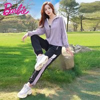 Barbie 羽毛球服女款瑜伽套装晨跑服休闲服跑步服透气运动服女士套装