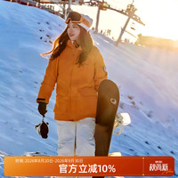 DOOK SNOW 24新款滑雪服男女套装衣裤保暖透气防水专业装备加厚大码单双板 橘+白 S （80-120斤）