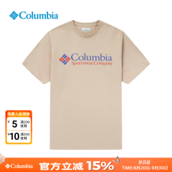 Columbia 短袖男户外春夏款简约休闲徒步半袖舒适棉质透气运动T恤JE1586 277