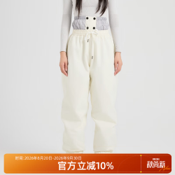 DOOK SNOW 24冬季新款专业户外宽松滑雪裤防水保暖防风男女同款雪裤单双板 白色（男女同款） M （120-130斤）
