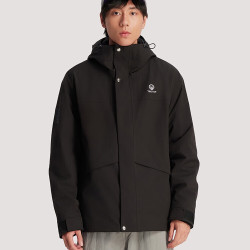 探拓 冲锋衣三合一户外风衣登山服 云墨黑/云墨黑 L