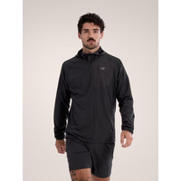ARC'TERYX 男士黑色涤纶徽标DELTA拉链连帽夹克X000007743-BLACK 法国直邮