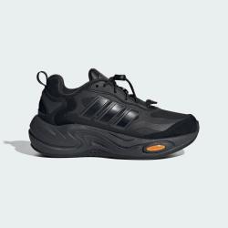 adidas 男大童冬碳黑舒适透气跑步鞋