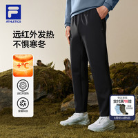 FILA 针织运动长裤26秋新款男子健身轻量运动裤保暖百搭直口裤子