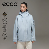 ecco GORE-TEX防水防风户外夹克 女士外套EW251J009F 天空蓝M(165/9