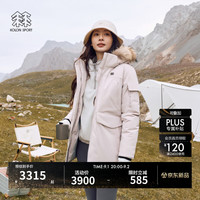 KOLON SPORT 户外羽绒服 女士防水防风透湿中量连帽鹅绒夹克 LKDJ5WTT42-LA