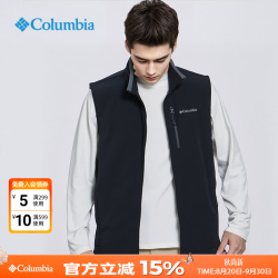 Columbia 户外马甲男25秋冬款保暖抓绒马甲休闲运动休闲抓绒背心男AE1056 00