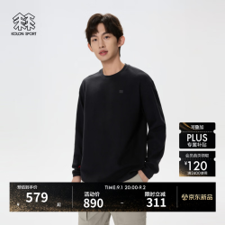 KOLON SPORT POLARTEC长袖T恤 男女同款户外抓绒刺绣宽松圆领内搭上衣 LURT