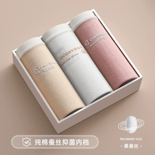猫人 纯棉蚕丝裆抗菌内裤女 3条装 可选