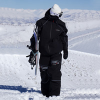RAWRWAR 新款滑雪服男女套装专业3L户外装备防风防水冬季硬壳雪服衣裤套装 黑色套装 男女通用 L