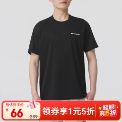 斯凯奇 男装女装运动服夏季款耐穿不易皱休闲运动短袖t恤 P225U117-03K8 L