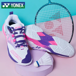 YONEX 羽毛球鞋专业比赛训练动力垫运动鞋SHB620GCR白粉42码