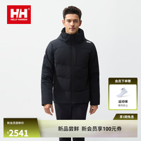 海丽汉森hh25秋航海元素发热内里保暖鸭绒短款羽绒服  黑色-男 2XL