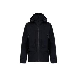 MAMMUT 男士冲锋衣防风防水三层压胶可拆卸风帽登山徒步户外旅行 black S