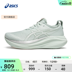 亚瑟士 男鞋缓震跑鞋耐磨运动鞋回弹透气跑步鞋 GEL-NIMBUS 27 灰色/白色 46.5