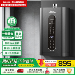 ICONGO 志高家电科技(香港)有限公司出品燃气热水器家用 节能静音 五排火速热 恒温强排 16L
