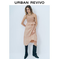 URBAN REVIVO UYL750002 花边长款吊带连衣裙