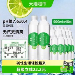 依能 苏打水饮料 青柠味 500ml*48瓶