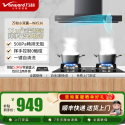 万和 顶吸欧式T型抽排21风量爆炒大吸力一键自清