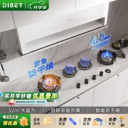Dibet 迪钡特F4隐藏式升降油烟机抽烟机小黑镜排油烟机顶侧双吸32m³大吸力吸烟机全嵌入式烟灶联动