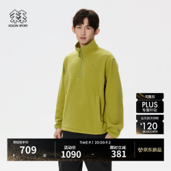 KOLON SPORT LUZT5ST522-YG 抓绒保暖 黄绿色 XL 卫衣