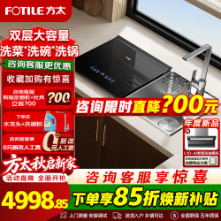 方太 双层大容量锅碗同洗100℃蒸汽除菌洗碗不弯腰洗果蔬去农残 水槽式 【双