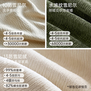 全友家居 奶油复古布艺云糕沙发 抹茶绿 3.14米