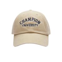 Champion 秋冬休闲百搭校园风拼色帽子男女款弯檐棒球帽情侣