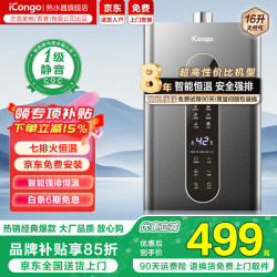 ICONGO 志高家电科技(香港)有限公司出品燃气热水器家用 节能静音 五排火速热 恒温强排 16L