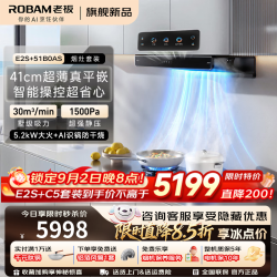 老板 E2顶配款油烟机 30风量1500Pa大静压