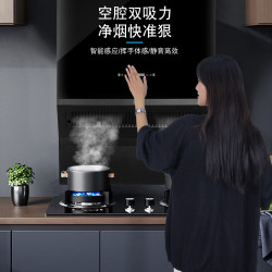 镝玺 新风鲜氧超级油烟机  超薄机身  双直流变频电机 新风联动排烟系统