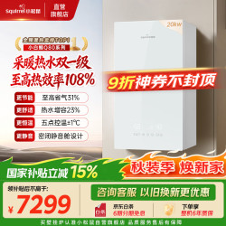小松鼠 超薄全预混冷凝壁挂炉天然气地暖热水两用一级能效暖气片采暖炉小白鲸LL1GBQ20-Q80