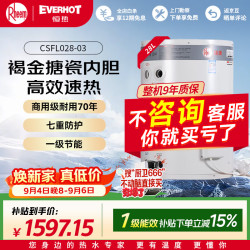 Rheem EVERHOT28升立式电热水器 抑菌 可做厨宝一级能效 CSFL028-03