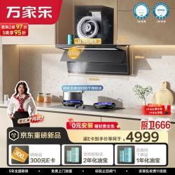 万家乐 33m³变频烟机AG纳米无痕70%热效率定时防干烧燃气灶套装J10MAX天然气